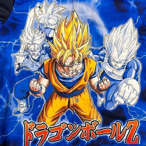 Vintage Y2K Dragonball Z Super Saiyan Goku Polo Button Down - Picture 2 of 4
